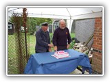 Our Oldest And Our Longest Serving Members Jointly Cut The Cake.